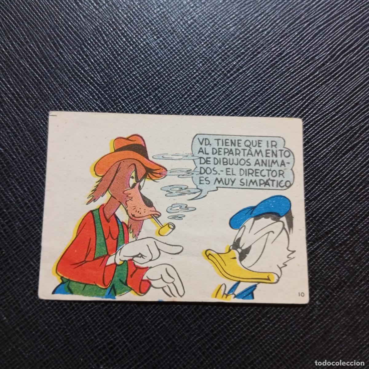 Coleccionismo cromos antiguos: 10 EL PATO DONALD EN HOLLYWOOD CHOCOLATES LLOVERAS DISNEY 1948 CROMO - SIN PEGAR - A214 PG91