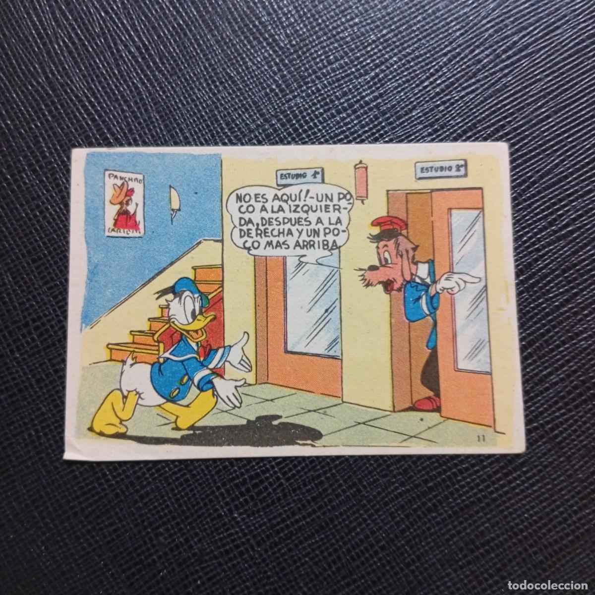 Coleccionismo cromos antiguos: 11 EL PATO DONALD EN HOLLYWOOD CHOCOLATES LLOVERAS DISNEY 1948 CROMO - SIN PEGAR - A214 PG91
