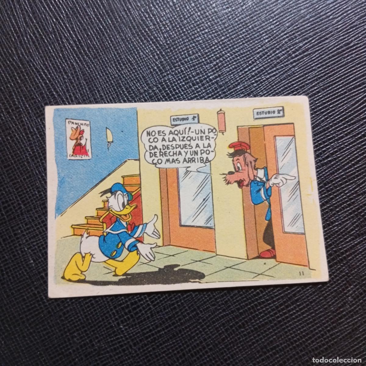 Coleccionismo cromos antiguos: 11 EL PATO DONALD EN HOLLYWOOD CHOCOLATES LLOVERAS DISNEY 1948 CROMO - SIN PEGAR - A214 PG100 B