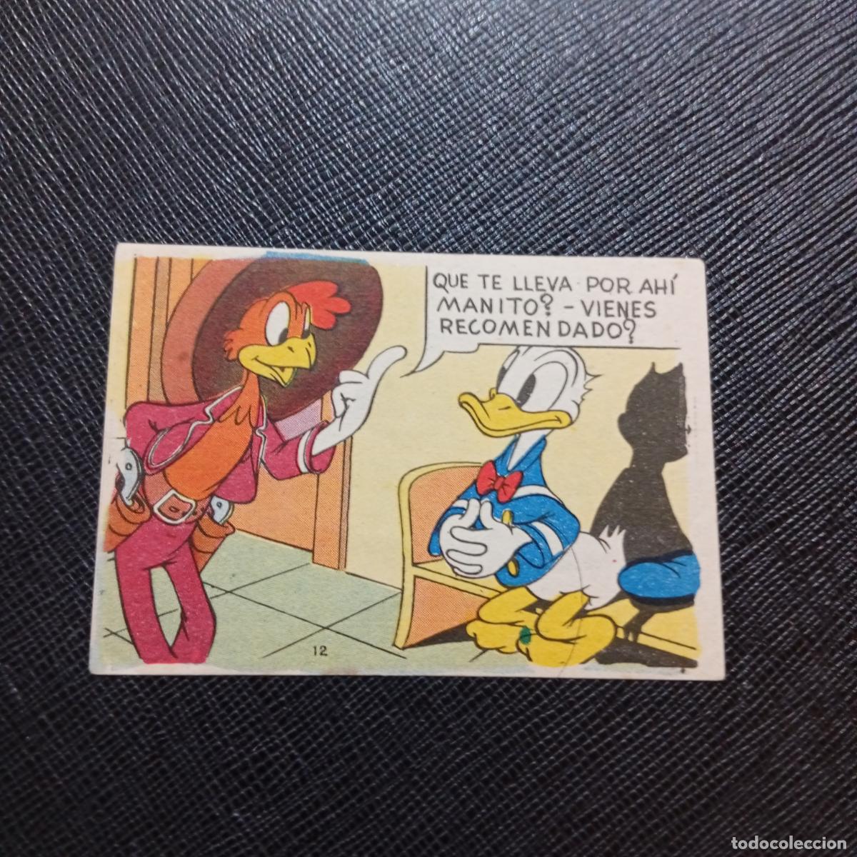 Coleccionismo cromos antiguos: 12 EL PATO DONALD EN HOLLYWOOD CHOCOLATES LLOVERAS DISNEY 1948 CROMO - SIN PEGAR - A214 PG73 B