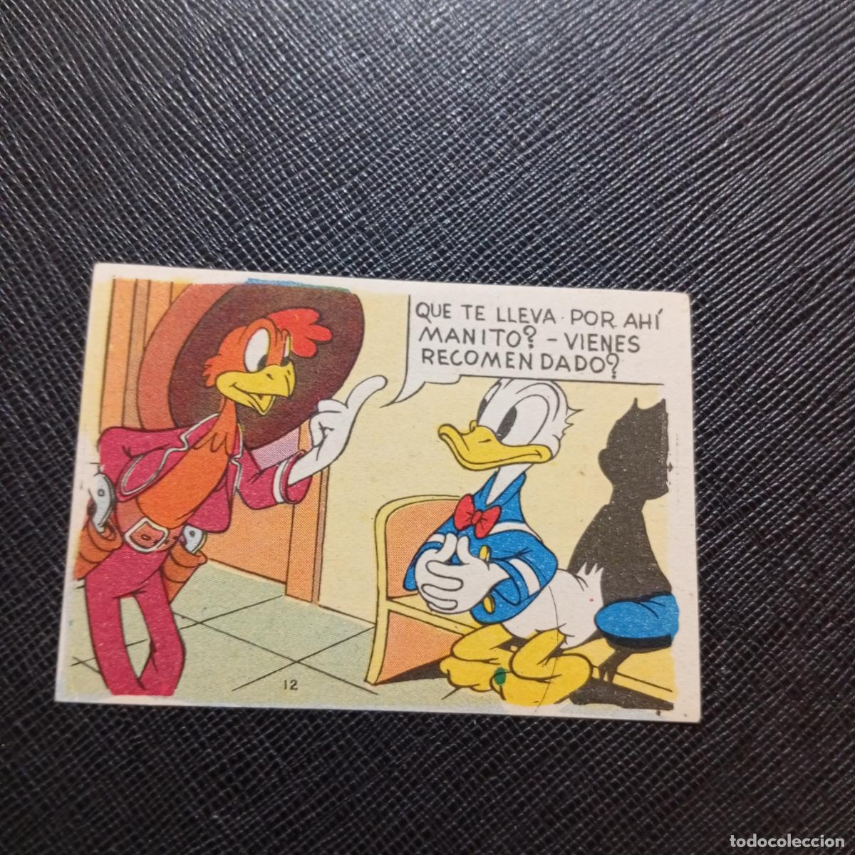 Coleccionismo cromos antiguos: 12 EL PATO DONALD EN HOLLYWOOD CHOCOLATES LLOVERAS DISNEY 1948 CROMO - SIN PEGAR - A214 PG82 B