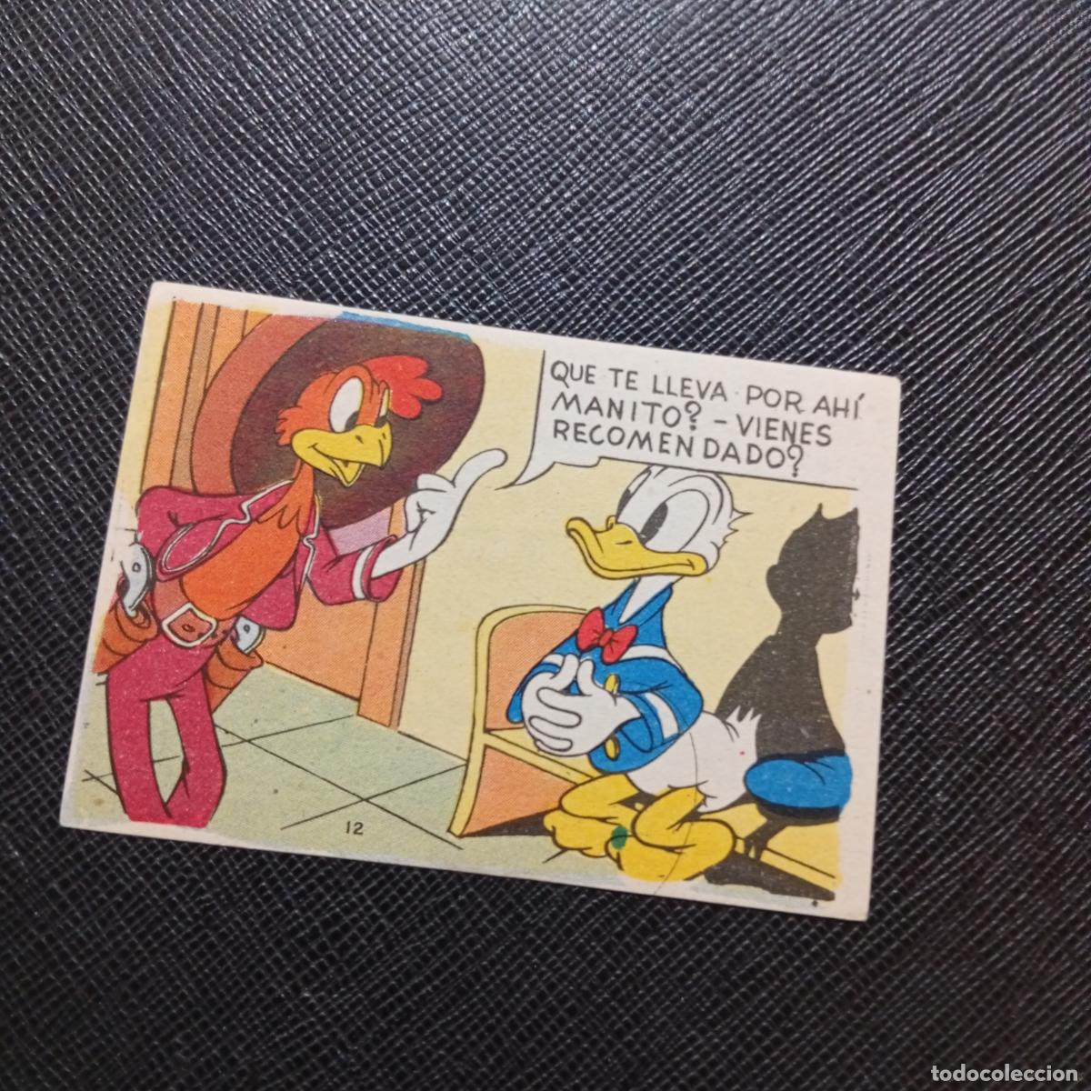 Coleccionismo cromos antiguos: 12 EL PATO DONALD EN HOLLYWOOD CHOCOLATES LLOVERAS DISNEY 1948 CROMO - SIN PEGAR - A214 PG91