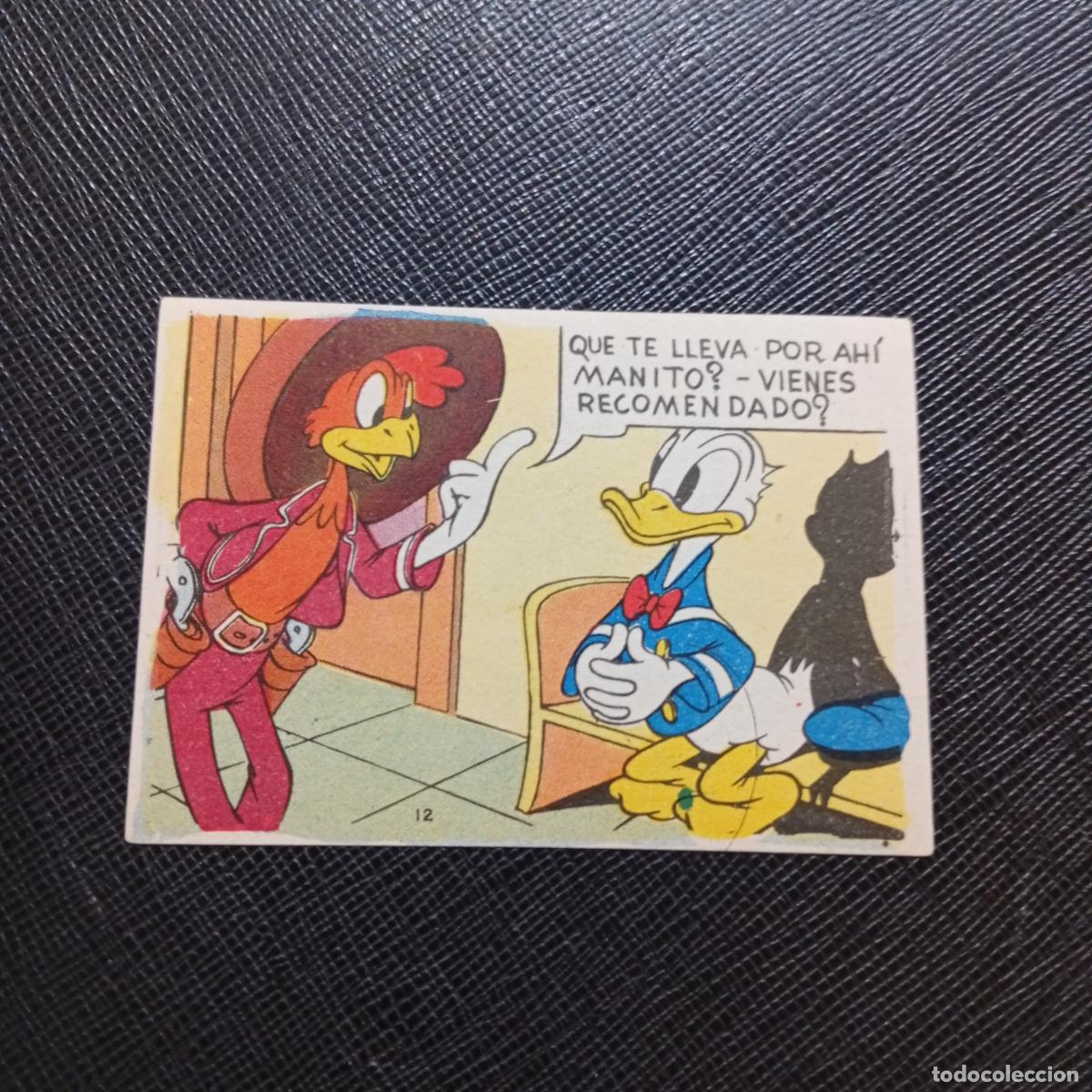 Coleccionismo cromos antiguos: 12 EL PATO DONALD EN HOLLYWOOD CHOCOLATES LLOVERAS DISNEY 1948 CROMO - SIN PEGAR - A214 PG100