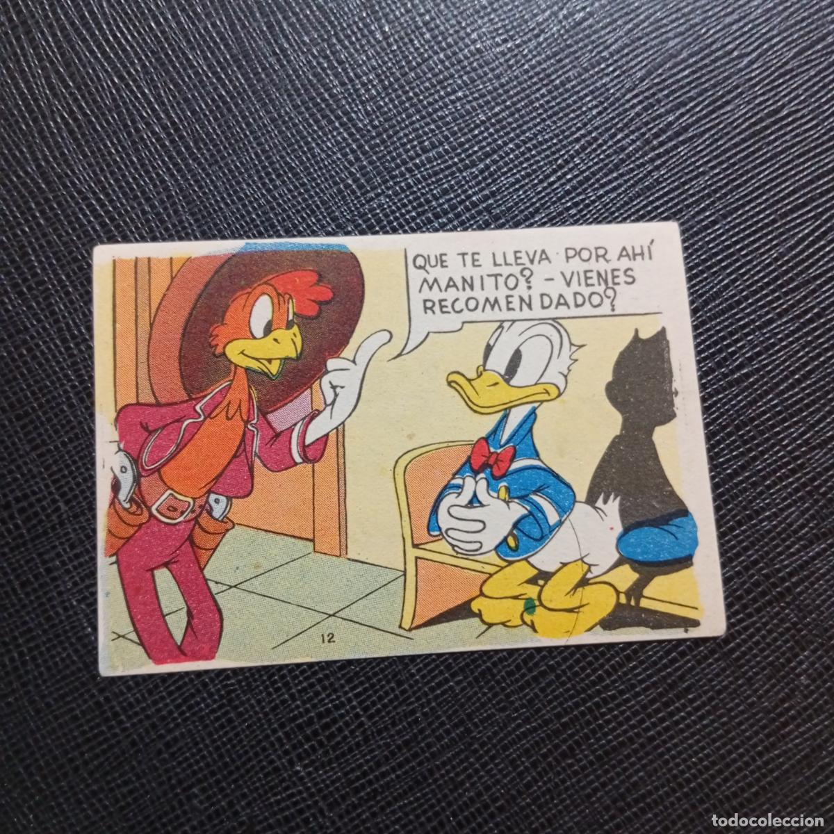 Coleccionismo cromos antiguos: 12 EL PATO DONALD EN HOLLYWOOD CHOCOLATES LLOVERAS DISNEY 1948 CROMO - SIN PEGAR - A214 PG100 B