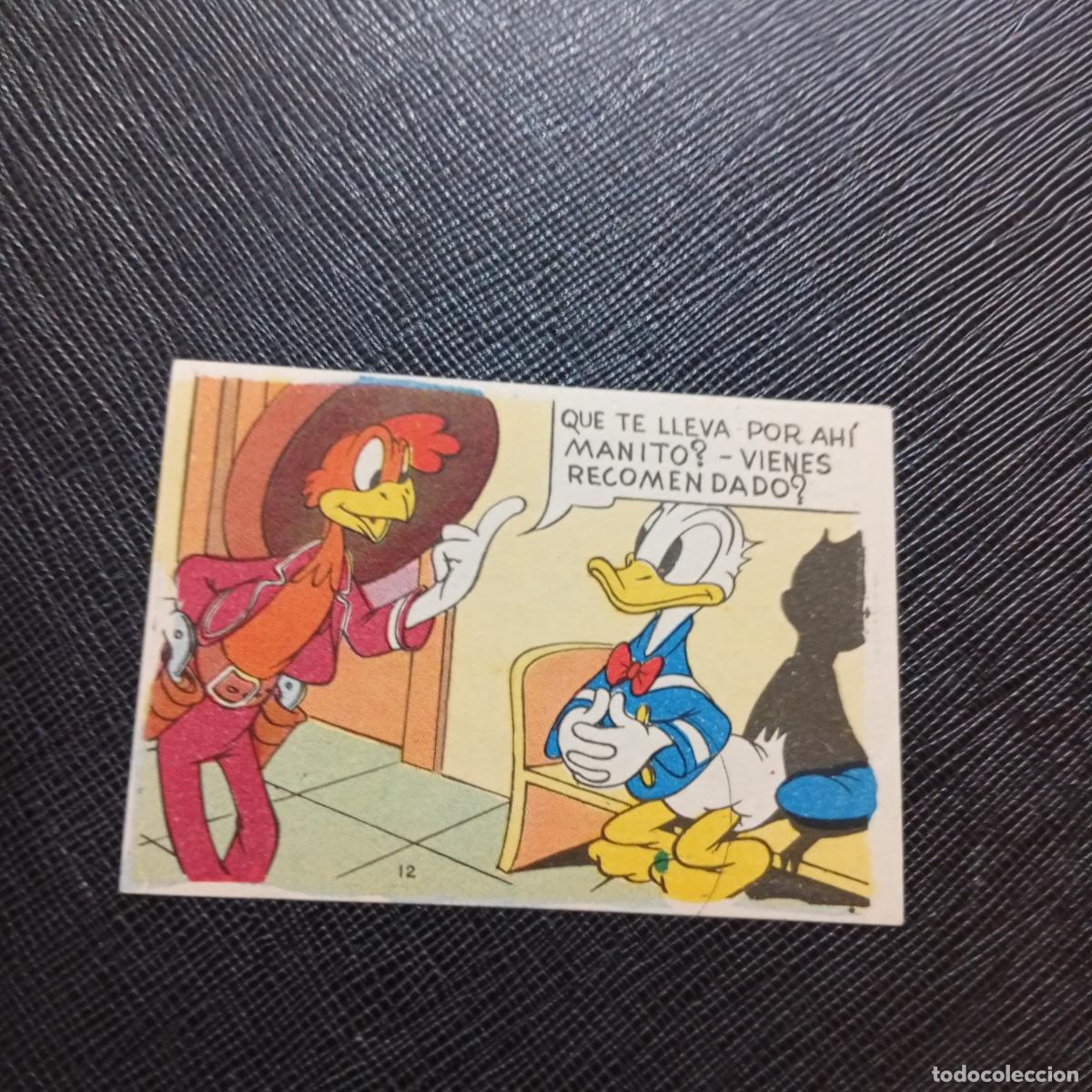 Coleccionismo cromos antiguos: 12 EL PATO DONALD EN HOLLYWOOD CHOCOLATES LLOVERAS DISNEY 1948 CROMO - SIN PEGAR - A214 PG118