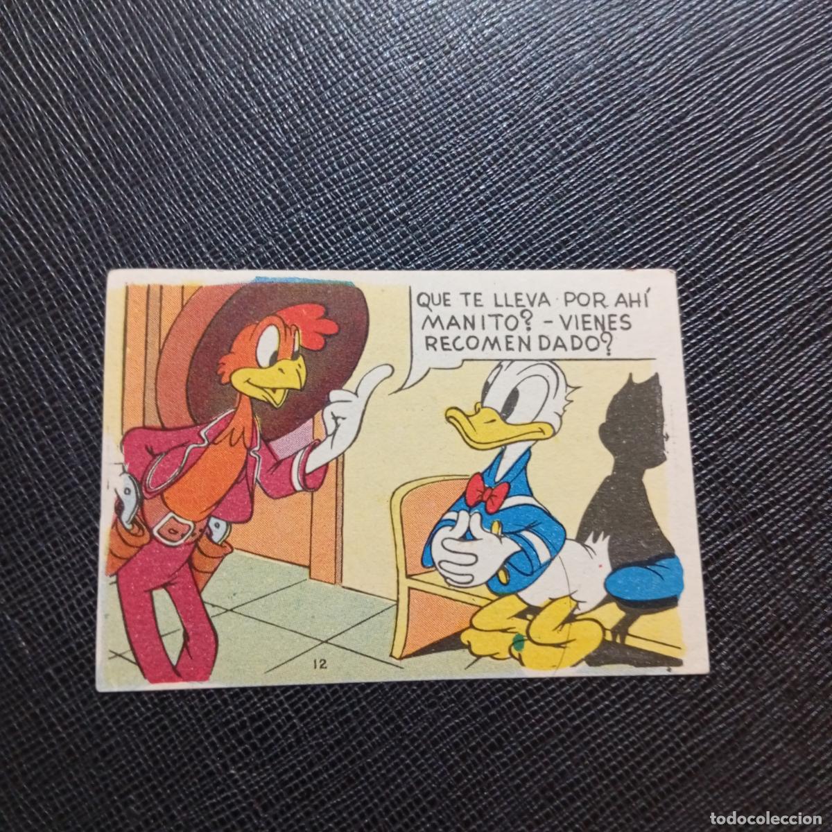 Coleccionismo cromos antiguos: 12 EL PATO DONALD EN HOLLYWOOD CHOCOLATES LLOVERAS DISNEY 1948 CROMO - SIN PEGAR - A214 PG127 B