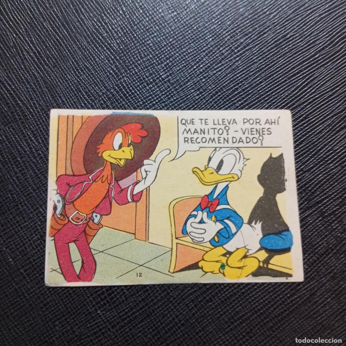 Coleccionismo cromos antiguos: 12 EL PATO DONALD EN HOLLYWOOD CHOCOLATES LLOVERAS DISNEY 1948 CROMO - SIN PEGAR - A214 PG136 B
