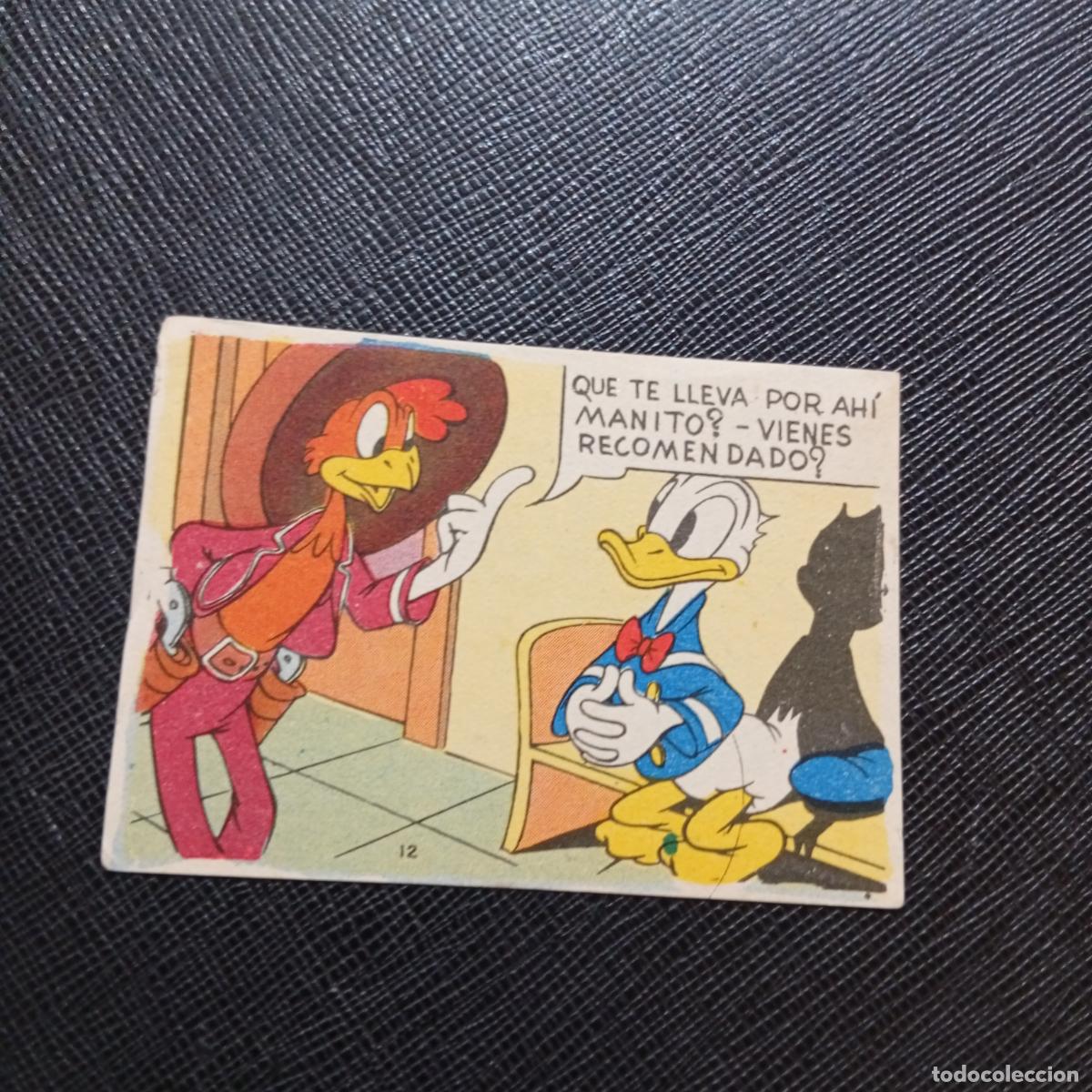 Coleccionismo cromos antiguos: 12 EL PATO DONALD EN HOLLYWOOD CHOCOLATES LLOVERAS DISNEY 1948 CROMO - SIN PEGAR - A214 PG145