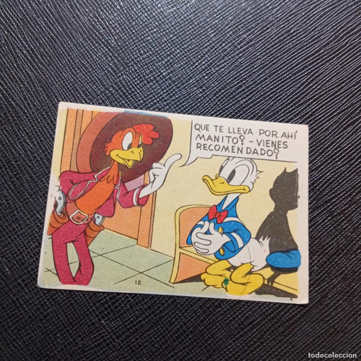 Colecionismo Cromos antigos: 12 EL PATO DONALD EN HOLLYWOOD CHOCOLATES LLOVERAS DISNEY 1948 CROMO - SIN PEGAR - A214 PG154 B