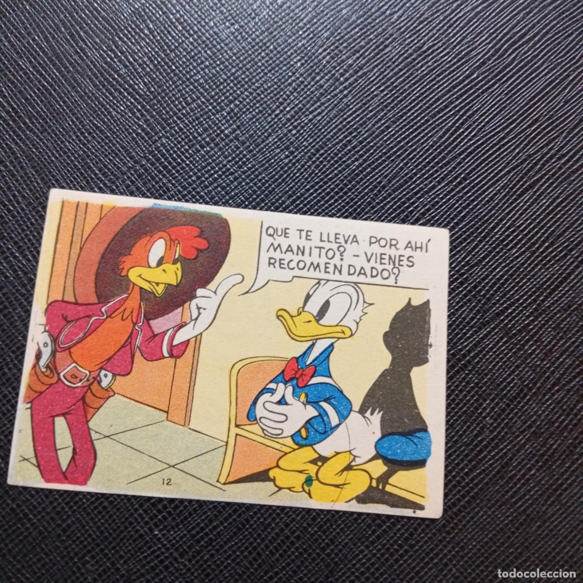 Colecionismo Cromos antigos: 12 EL PATO DONALD EN HOLLYWOOD CHOCOLATES LLOVERAS DISNEY 1948 CROMO - SIN PEGAR - A214 PG163 B