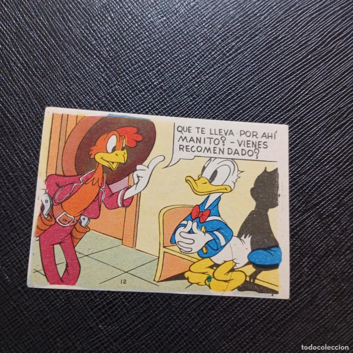 Colecionismo Cromos antigos: 12 EL PATO DONALD EN HOLLYWOOD CHOCOLATES LLOVERAS DISNEY 1948 CROMO - SIN PEGAR - A214 PG172 B