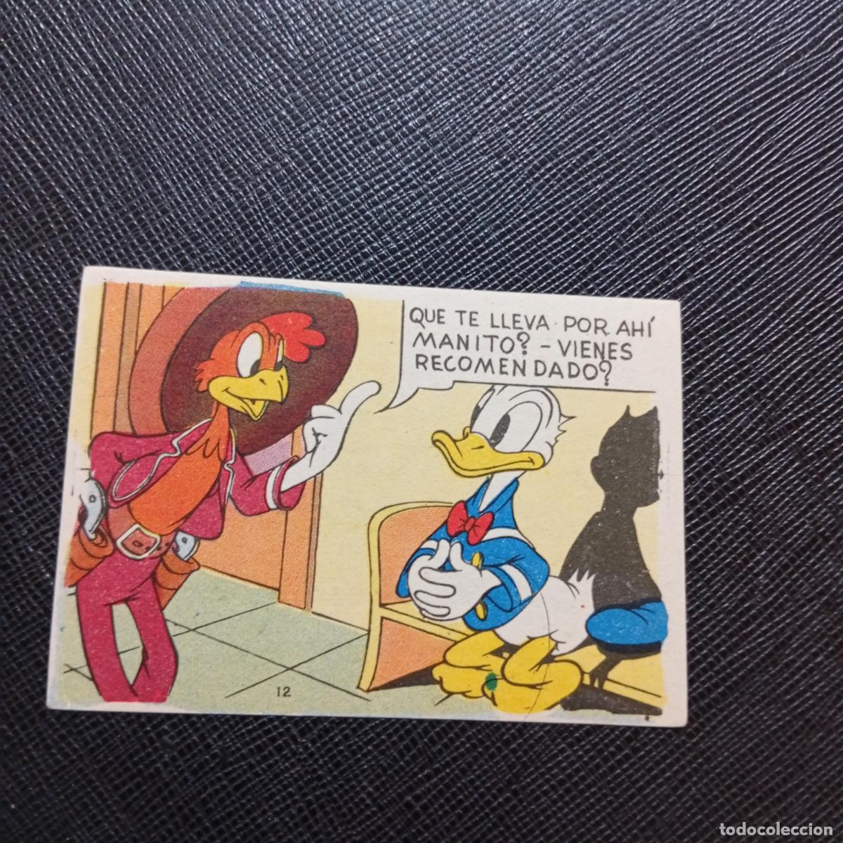 Colecionismo Cromos antigos: 12 EL PATO DONALD EN HOLLYWOOD CHOCOLATES LLOVERAS DISNEY 1948 CROMO - SIN PEGAR - A214 PG181