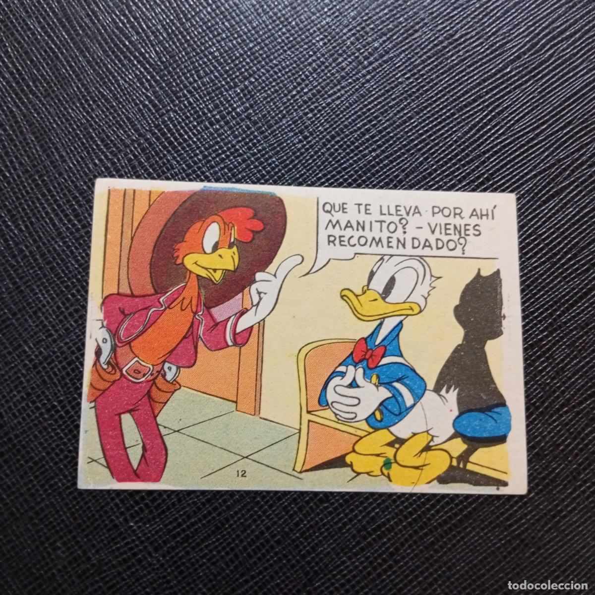 Colecionismo Cromos antigos: 12 EL PATO DONALD EN HOLLYWOOD CHOCOLATES LLOVERAS DISNEY 1948 CROMO - SIN PEGAR - A214 PG190 B