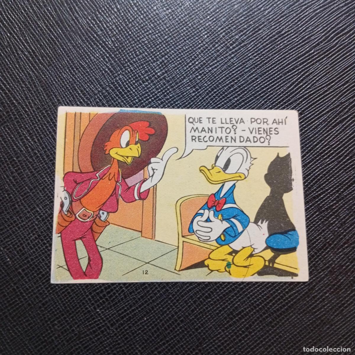 Colecionismo Cromos antigos: 12 EL PATO DONALD EN HOLLYWOOD CHOCOLATES LLOVERAS DISNEY 1948 CROMO - SIN PEGAR - A214 PG199 B
