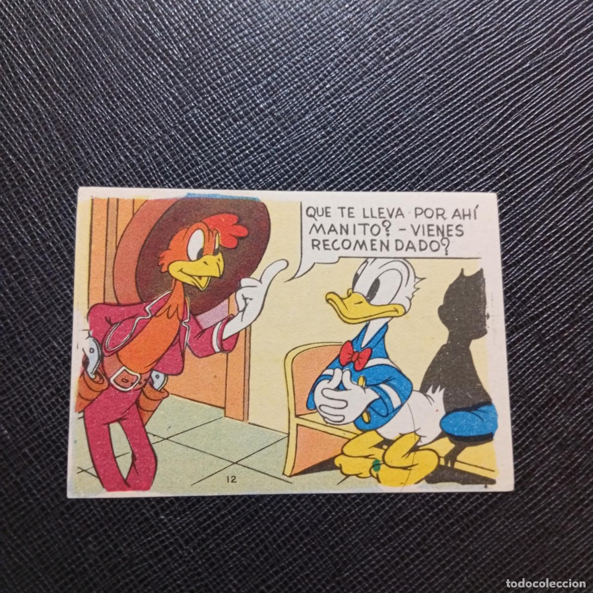 Coleccionismo cromos antiguos: 12 EL PATO DONALD EN HOLLYWOOD CHOCOLATES LLOVERAS DISNEY 1948 CROMO - SIN PEGAR - A214 PG217 B