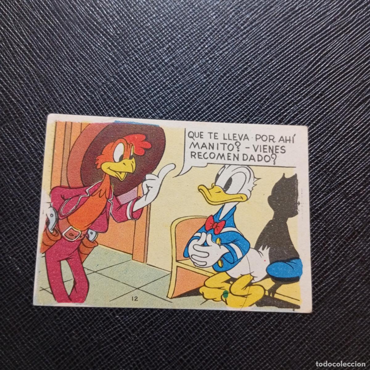 Coleccionismo cromos antiguos: 12 EL PATO DONALD EN HOLLYWOOD CHOCOLATES LLOVERAS DISNEY 1948 CROMO - SIN PEGAR - A214 PG226 B