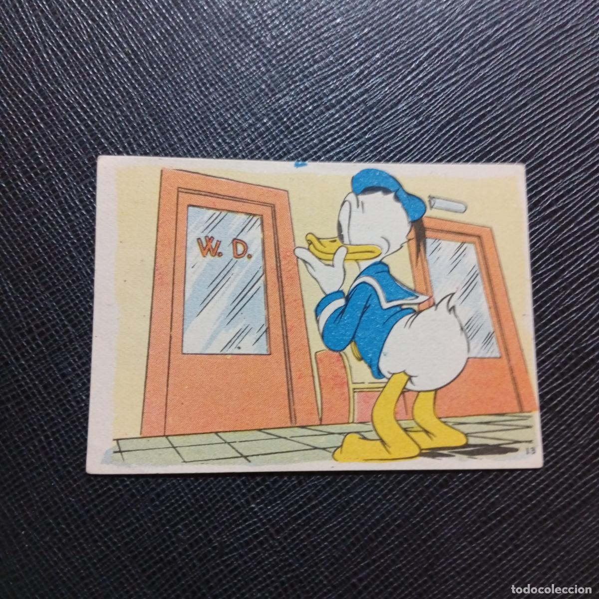 Coleccionismo cromos antiguos: 13 EL PATO DONALD EN HOLLYWOOD CHOCOLATES LLOVERAS DISNEY 1948 CROMO - SIN PEGAR - A214 PG73