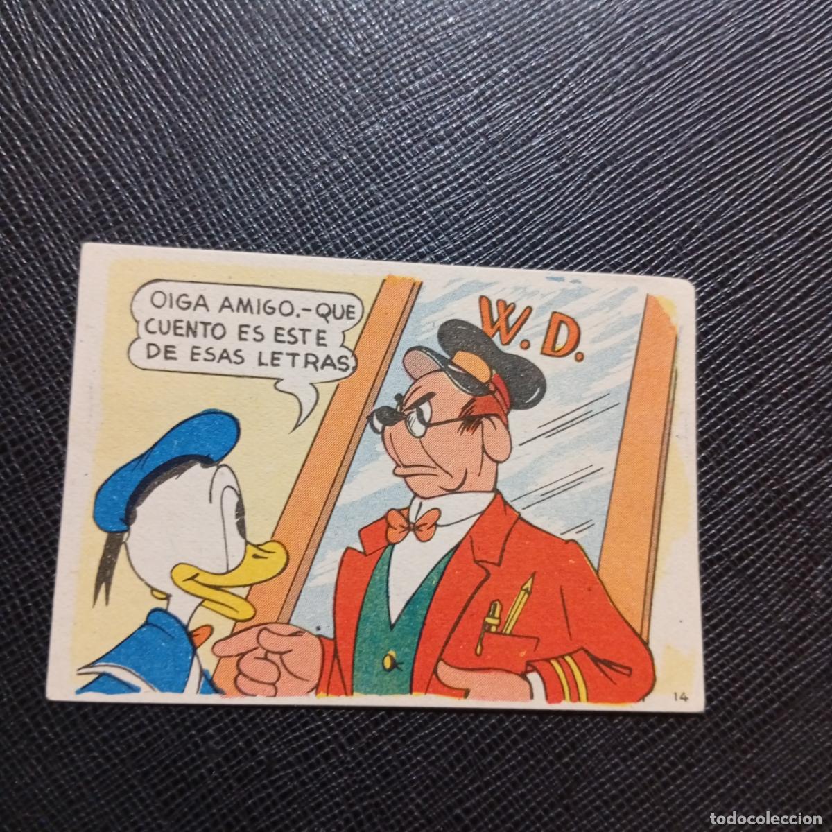 Coleccionismo cromos antiguos: 14 EL PATO DONALD EN HOLLYWOOD CHOCOLATES LLOVERAS DISNEY 1948 CROMO - SIN PEGAR - A214 PG181
