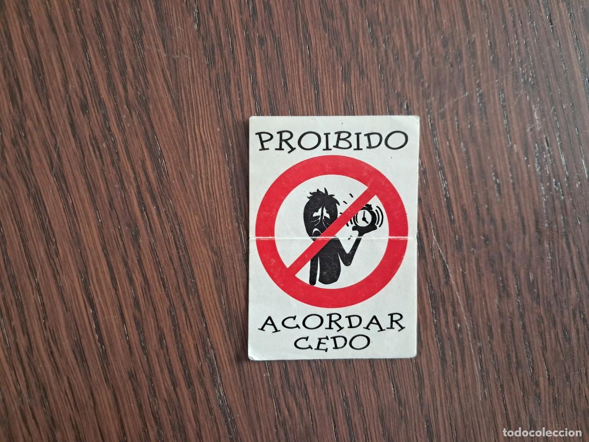 Coleccionismo cromos antiguos: cromo de matutano, editado Portugal, proibido acordar cedo, a&ntilde;o 1994.