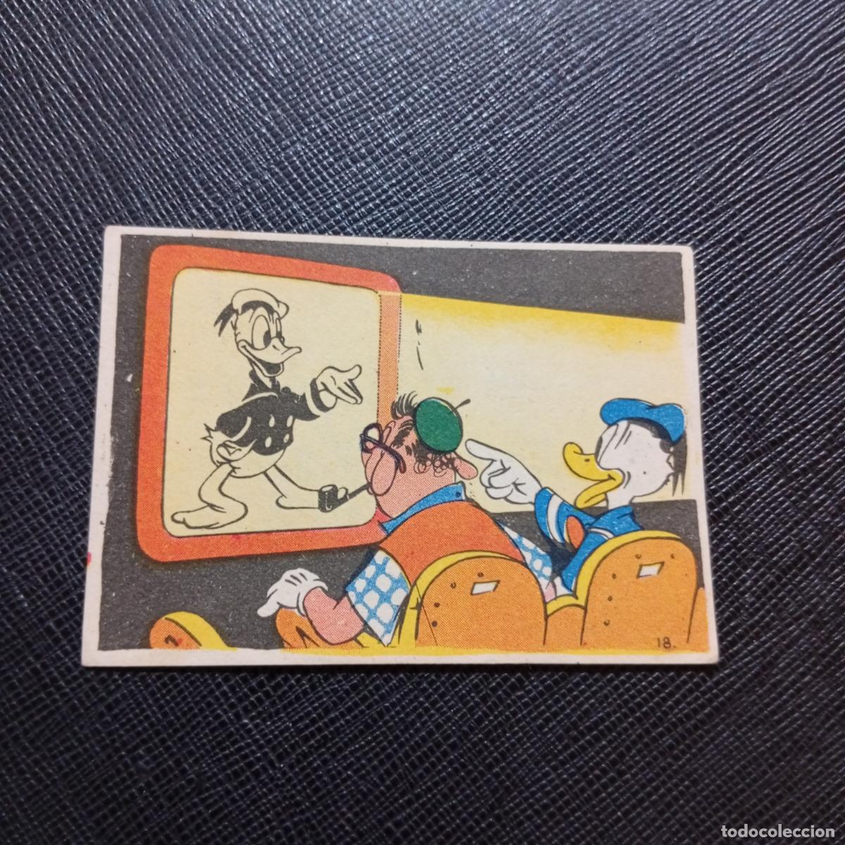 Coleccionismo cromos antiguos: 18 EL PATO DONALD EN HOLLYWOOD CHOCOLATES LLOVERAS DISNEY 1948 CROMO - SIN PEGAR - A214 PG100