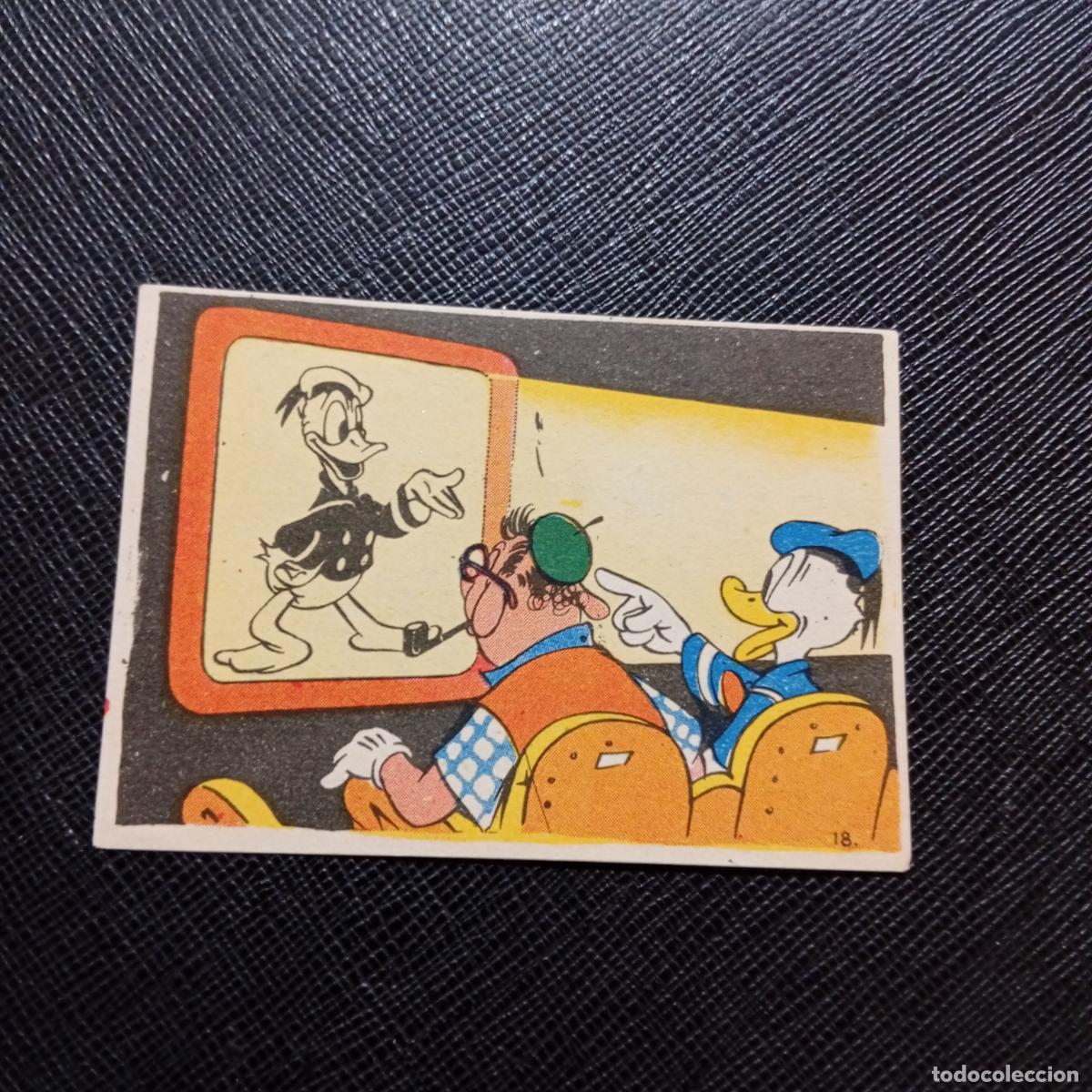 Coleccionismo cromos antiguos: 18 EL PATO DONALD EN HOLLYWOOD CHOCOLATES LLOVERAS DISNEY 1948 CROMO - SIN PEGAR - A214 PG127 B