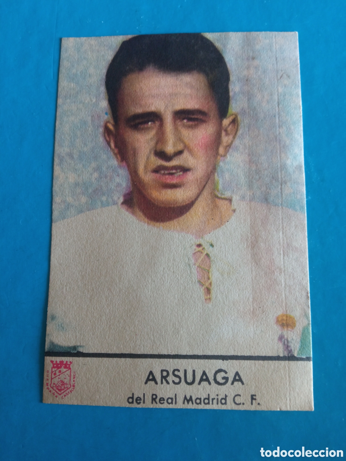 Coleccionismo cromos antiguos: Arsuaga, del Real Madrid, cromo de 1953, Castellblanch