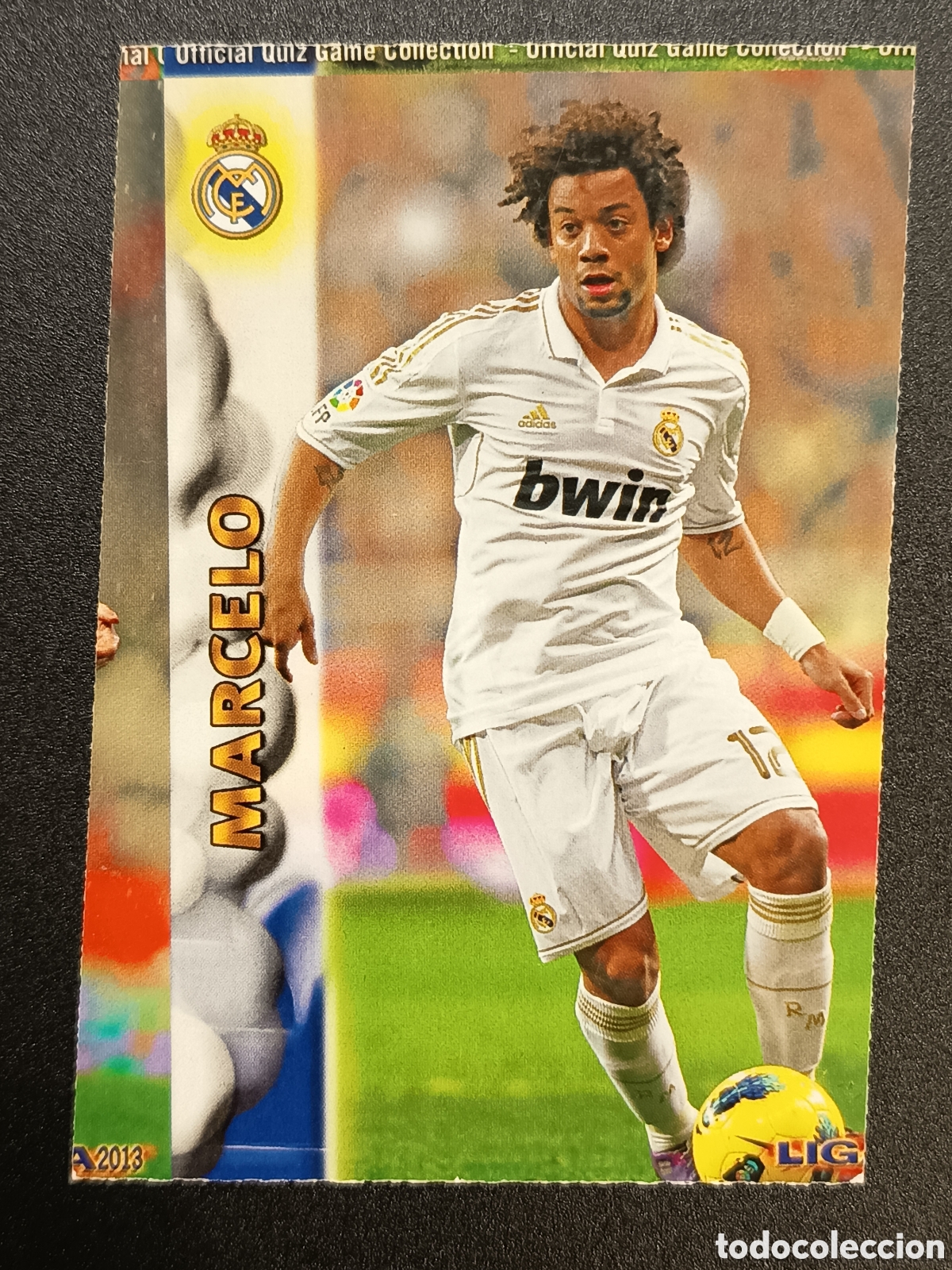 Coleccionismo cromos antiguos: ERROR CORTE 0010 10 MARCELO REAL MADRID OFFICIAL QUIZ GAME COLLECTION 2012 2013 2012-13 MUNDICROMO