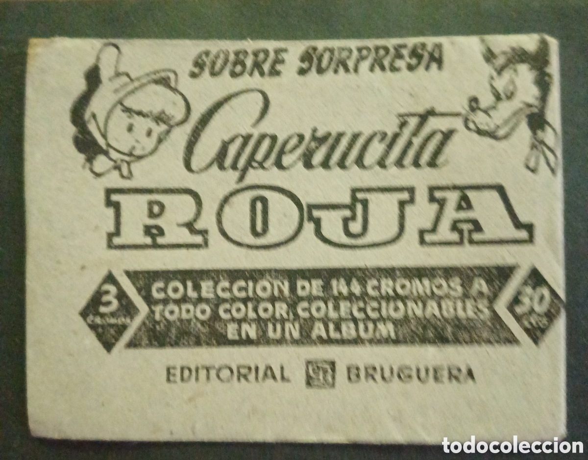 Collectable Antique Stickers: SOBRE CROMOS ABIERTO MAS 2 CROMOS CAPERUCITA ROJA BRUGUERA