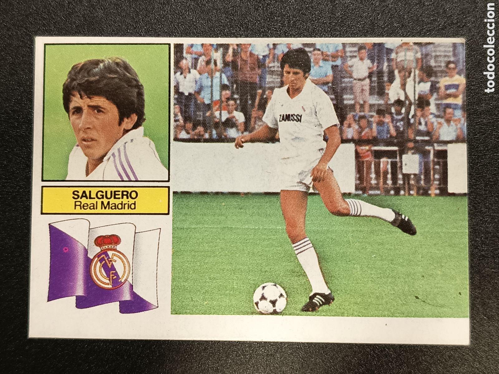 Coleccionismo cromos antiguos: ERROR CORTE CENTRADO SALGUERO REAL MADRID EDICIONES ESTE 1982 1983 82-83 COLOCA