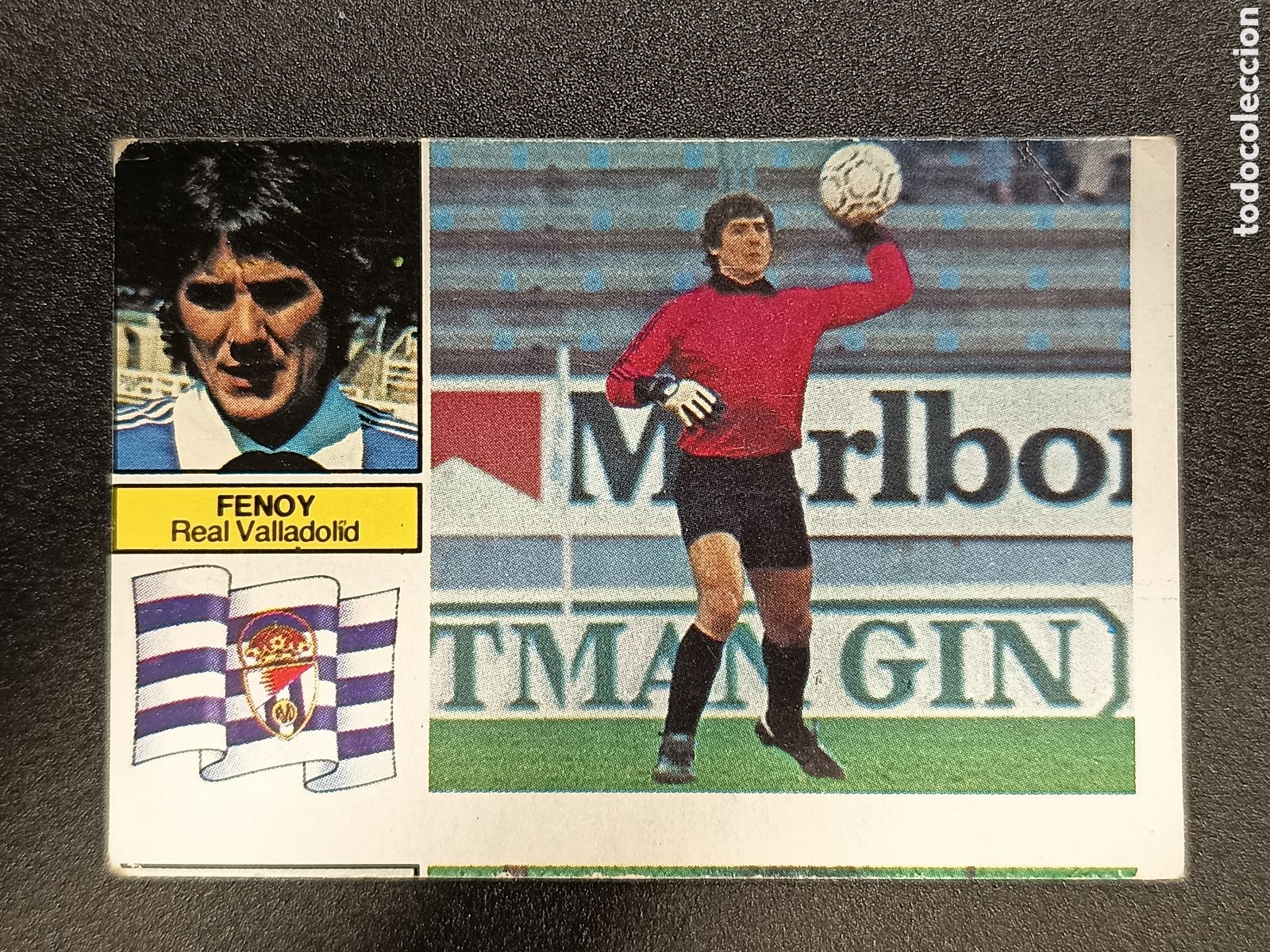 Coleccionismo cromos antiguos: ERROR CORTE CENTRADO FENOY REAL VALLADOLID EDICIONES ESTE 1982 1983 82-83