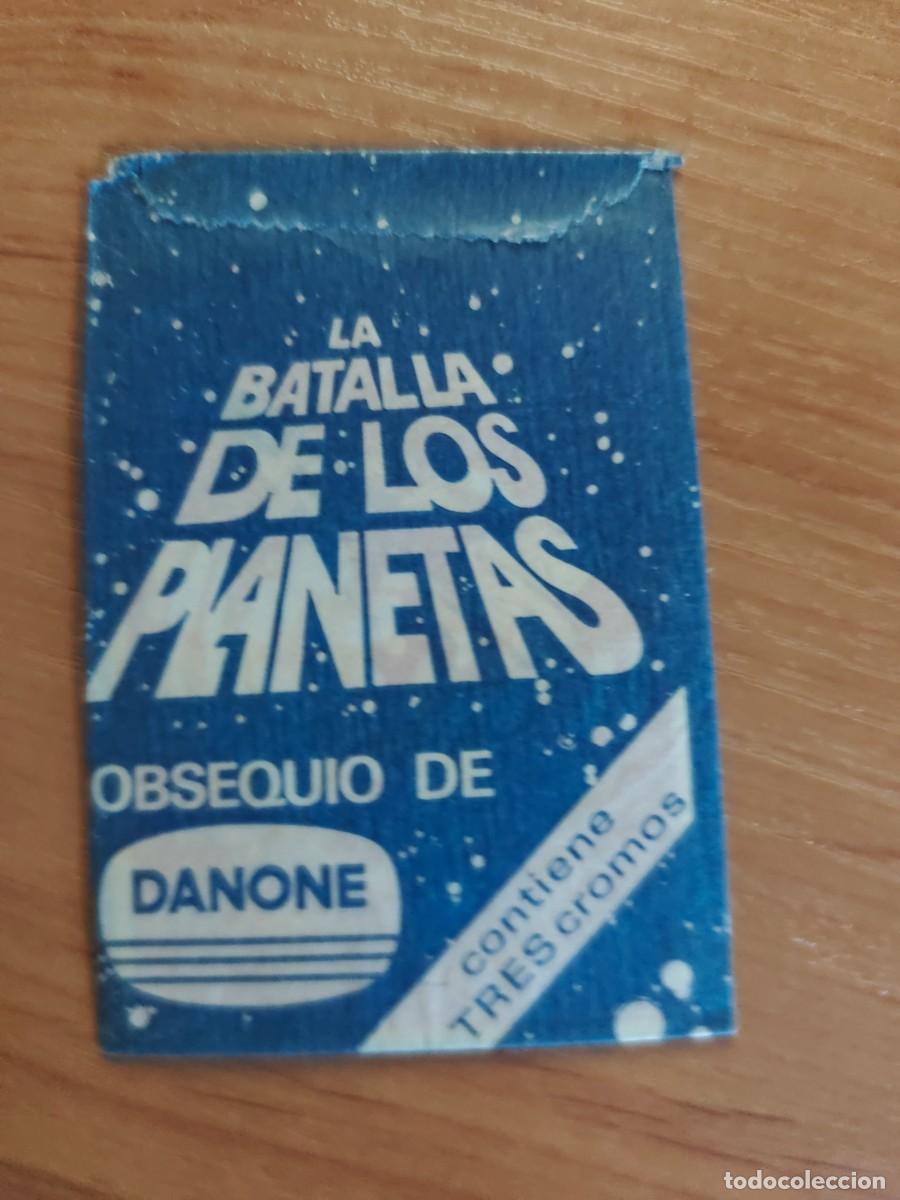 Coleccionismo cromos antiguos: Sobre cerrado la batalla de los planetas de Danone