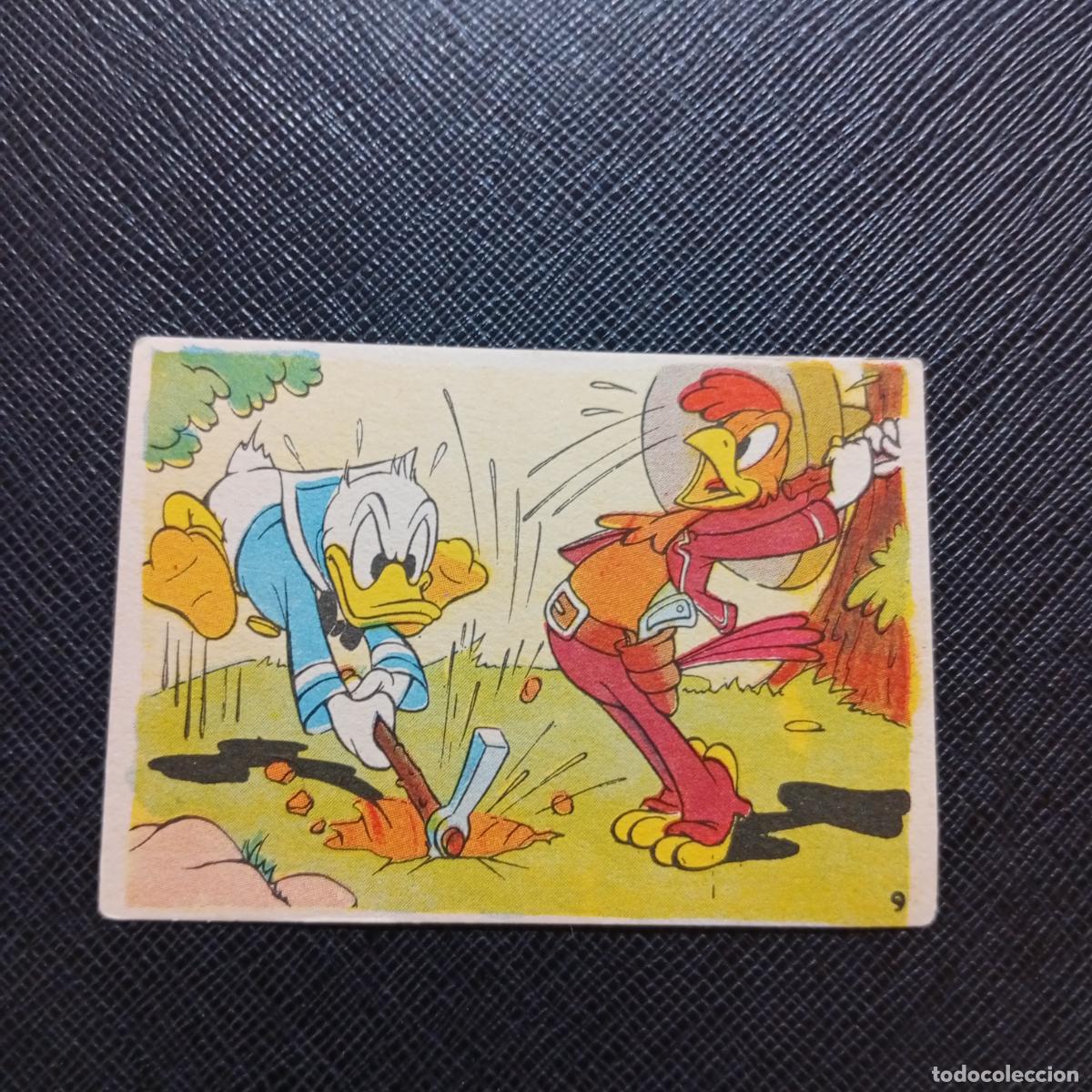 Coleccionismo cromos antiguos: 9 EL PATO DONALD VA DE CAZA CHOCOLATES LLOVERAS DISNEY 1948 CROMO - SIN PEGAR - A214 PG172 B