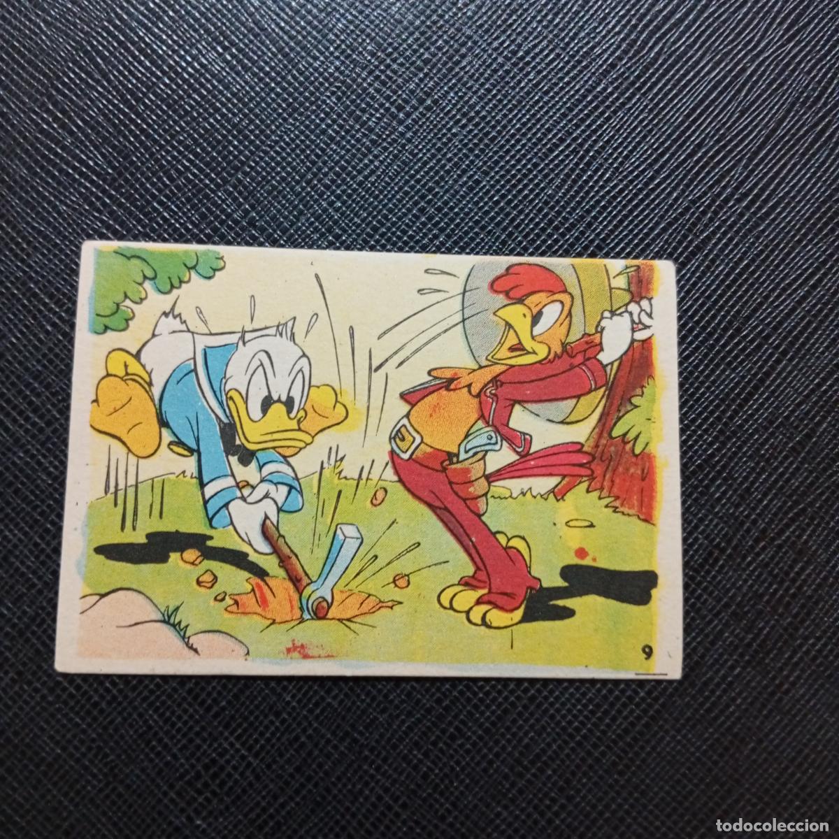 Coleccionismo cromos antiguos: 9 EL PATO DONALD VA DE CAZA CHOCOLATES LLOVERAS DISNEY 1948 CROMO - SIN PEGAR - A214 PG199