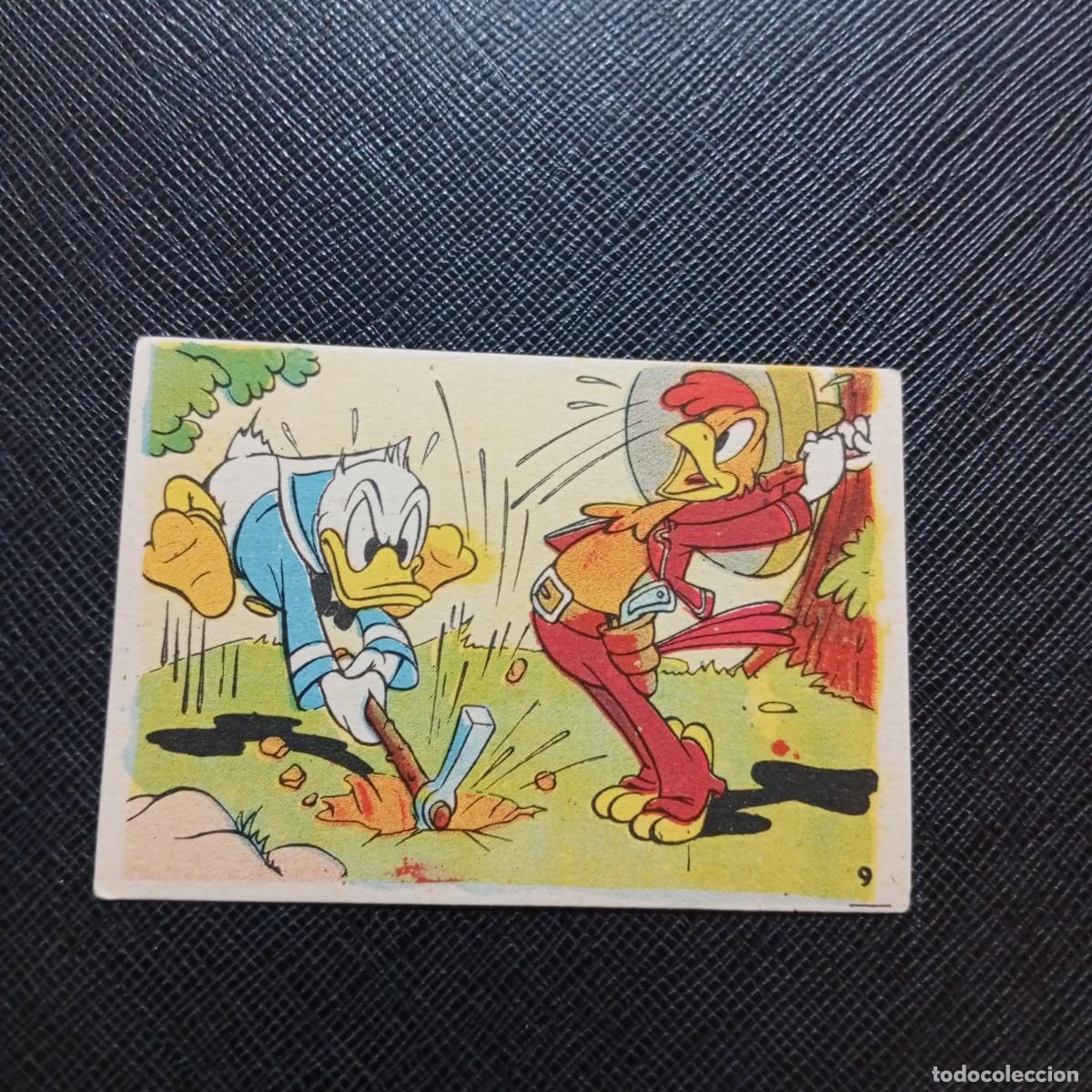 Coleccionismo cromos antiguos: 9 EL PATO DONALD VA DE CAZA CHOCOLATES LLOVERAS DISNEY 1948 CROMO - SIN PEGAR - A214 PG208