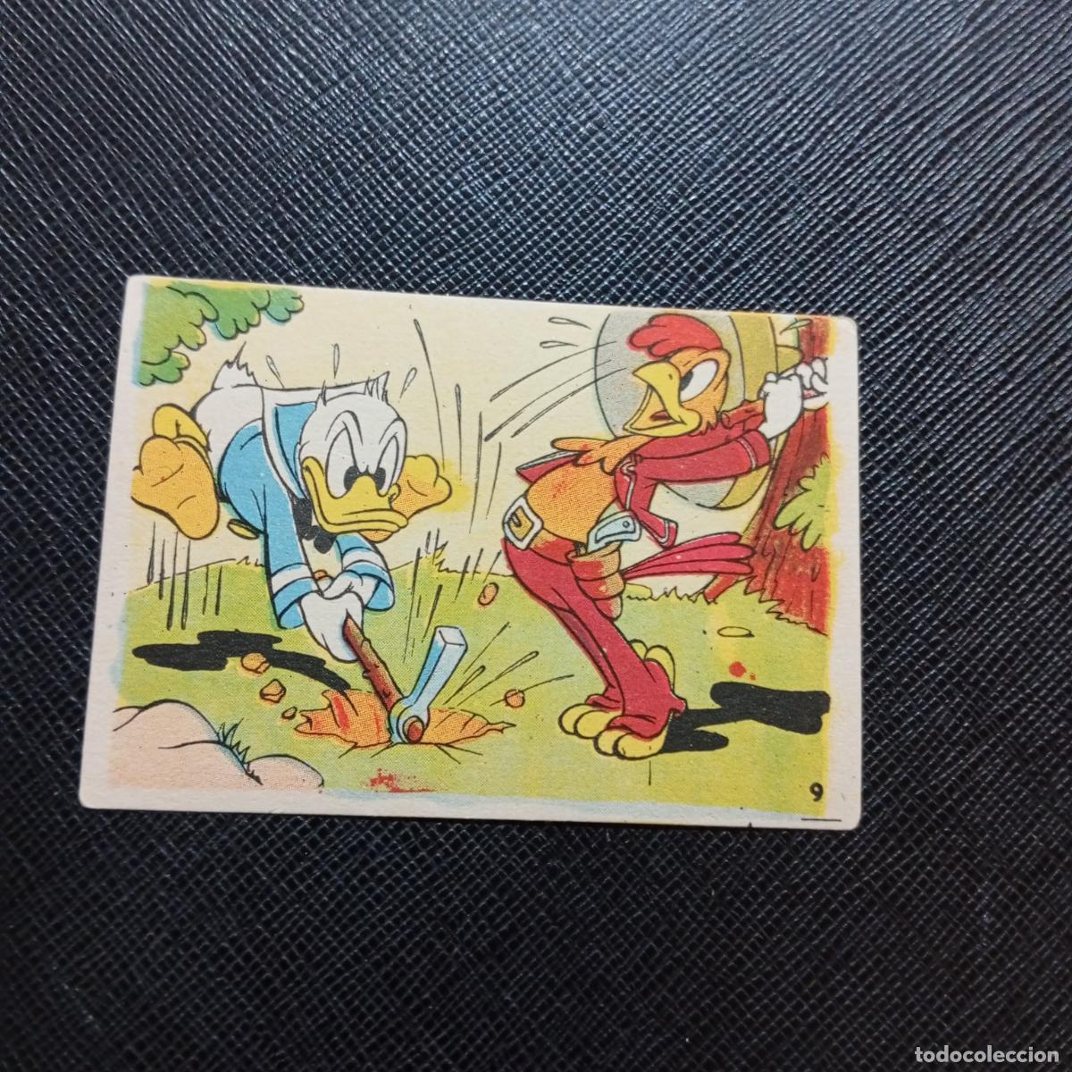 Coleccionismo cromos antiguos: 9 EL PATO DONALD VA DE CAZA CHOCOLATES LLOVERAS DISNEY 1948 CROMO - SIN PEGAR - A214 PG217