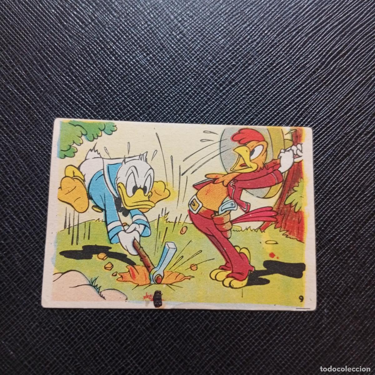 Coleccionismo cromos antiguos: 9 EL PATO DONALD VA DE CAZA CHOCOLATES LLOVERAS DISNEY 1948 CROMO - SIN PEGAR - A214 PG226