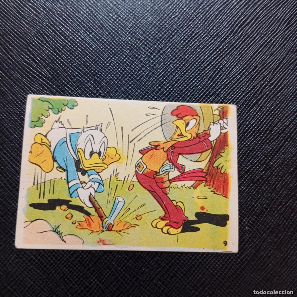 Coleccionismo cromos antiguos: 9 EL PATO DONALD VA DE CAZA CHOCOLATES LLOVERAS DISNEY 1948 CROMO - SIN PEGAR - A214 PG226 B