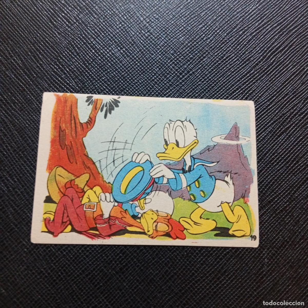 Sammeln alte Sammelbilder: 19 EL PATO DONALD VA DE CAZA CHOCOLATES LLOVERAS DISNEY 1948 CROMO - SIN PEGAR - A214 PG172