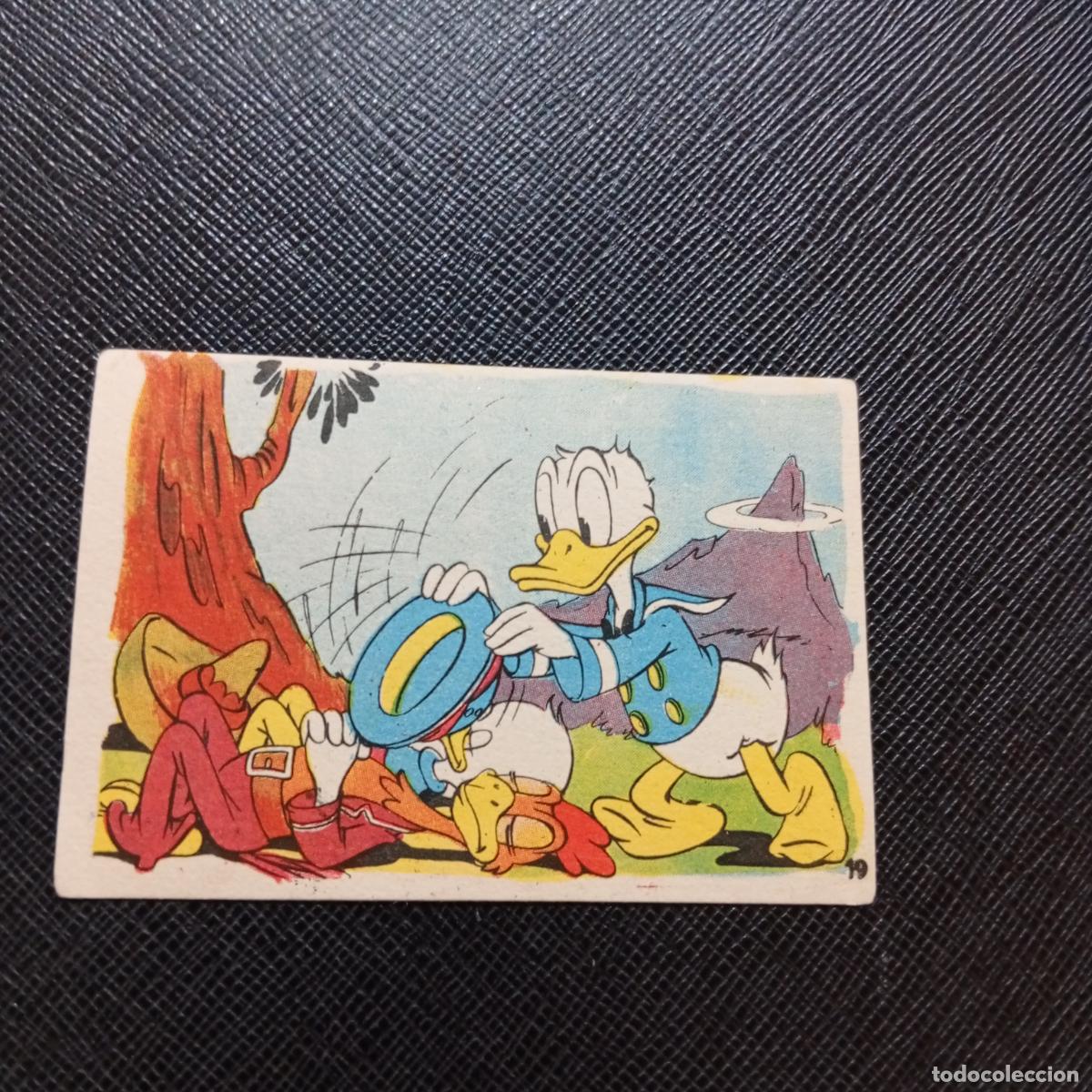 Sammeln alte Sammelbilder: 19 EL PATO DONALD VA DE CAZA CHOCOLATES LLOVERAS DISNEY 1948 CROMO - SIN PEGAR - A214 PG172 B