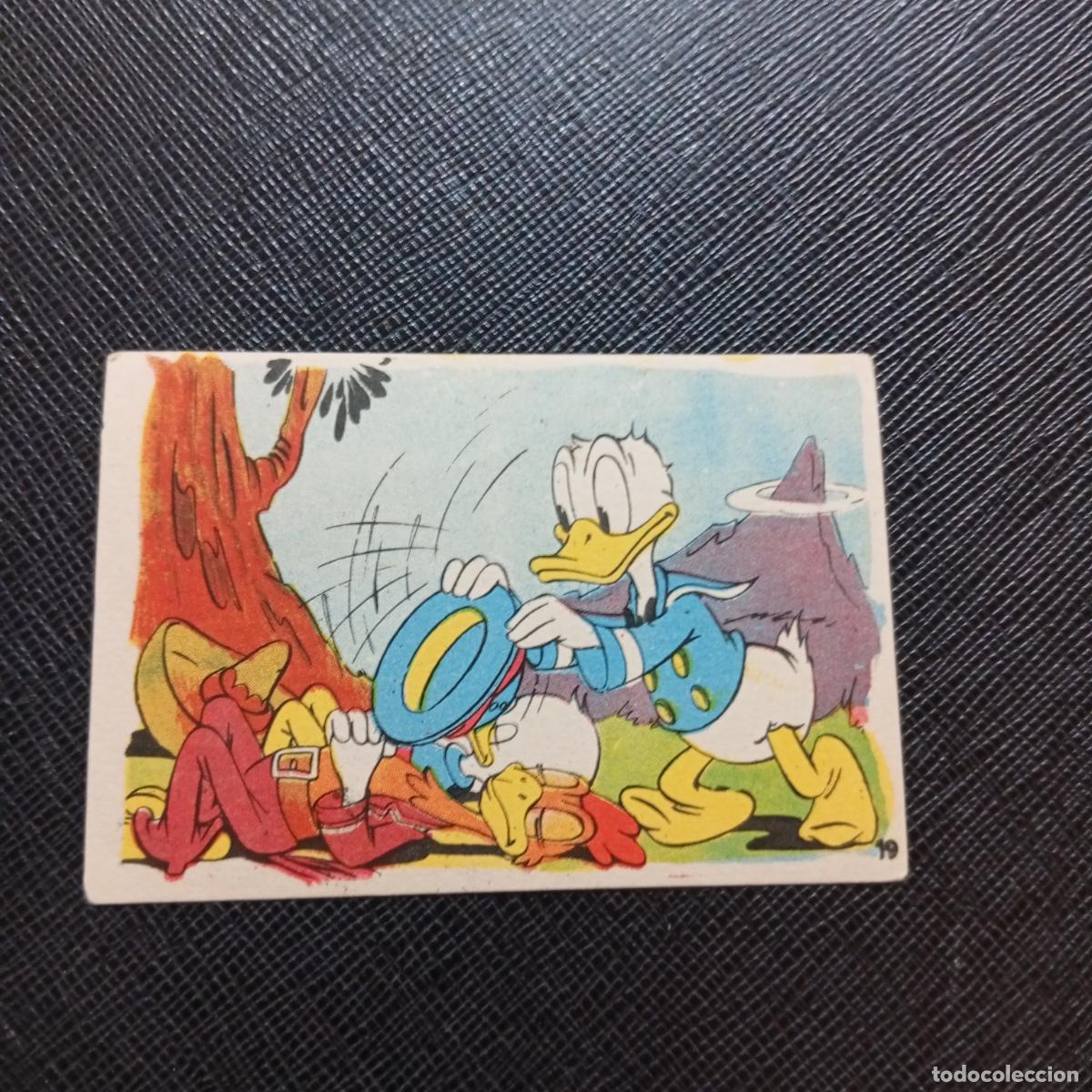 Coleccionismo cromos antiguos: 19 EL PATO DONALD VA DE CAZA CHOCOLATES LLOVERAS DISNEY 1948 CROMO - SIN PEGAR - A214 PG190 B