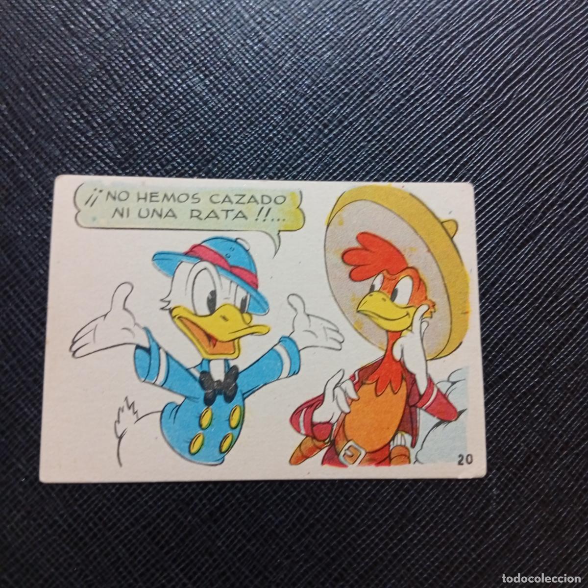 Coleccionismo cromos antiguos: 20 EL PATO DONALD VA DE CAZA CHOCOLATES LLOVERAS DISNEY 1948 CROMO - SIN PEGAR - A214 PG163