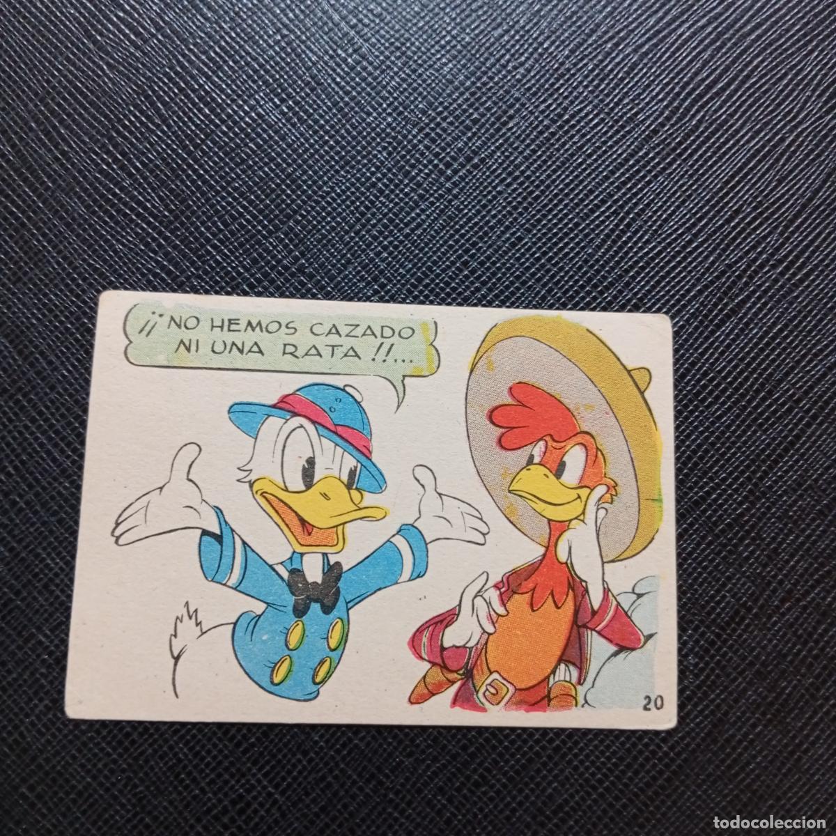 Coleccionismo cromos antiguos: 20 EL PATO DONALD VA DE CAZA CHOCOLATES LLOVERAS DISNEY 1948 CROMO - SIN PEGAR - A214 PG172