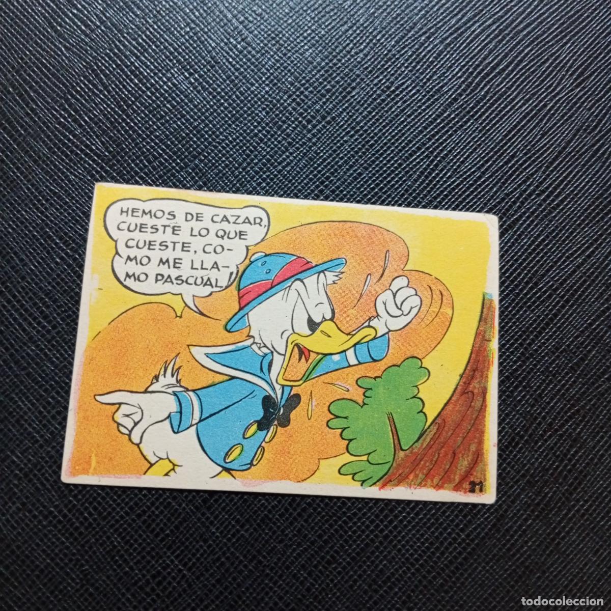 Coleccionismo cromos antiguos: 21 EL PATO DONALD VA DE CAZA CHOCOLATES LLOVERAS DISNEY 1948 CROMO - SIN PEGAR - A214 PG181 B