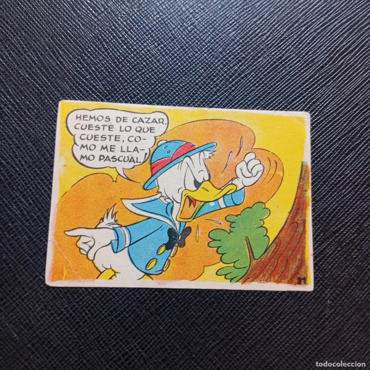 Coleccionismo cromos antiguos: 21 EL PATO DONALD VA DE CAZA CHOCOLATES LLOVERAS DISNEY 1948 CROMO - SIN PEGAR - A214 PG226 B