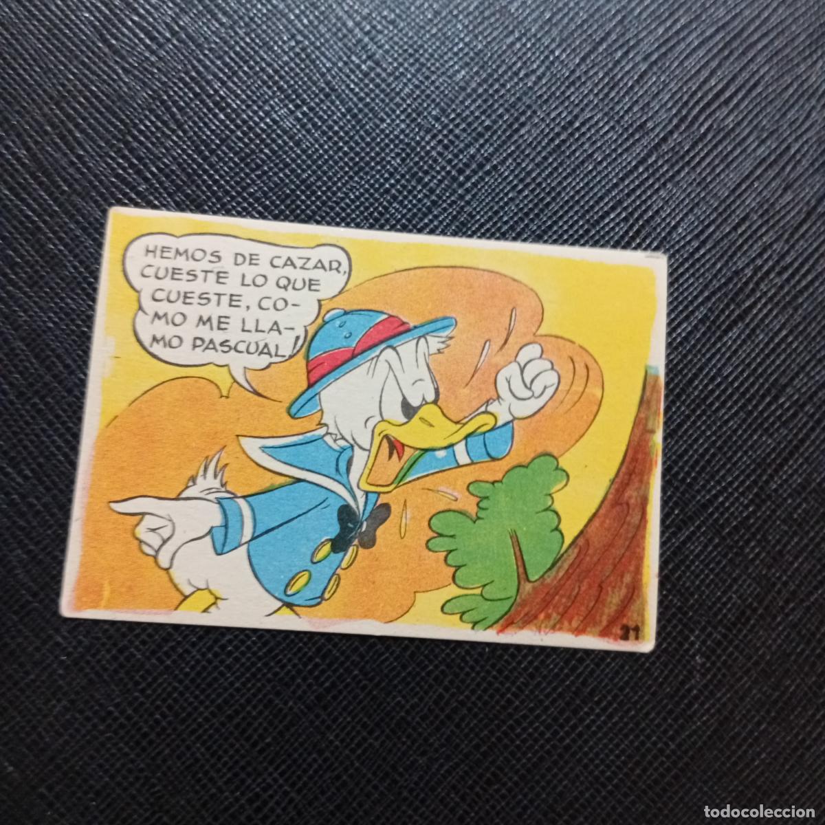 Coleccionismo cromos antiguos: 21 EL PATO DONALD VA DE CAZA CHOCOLATES LLOVERAS DISNEY 1948 CROMO - SIN PEGAR - A214 PG280