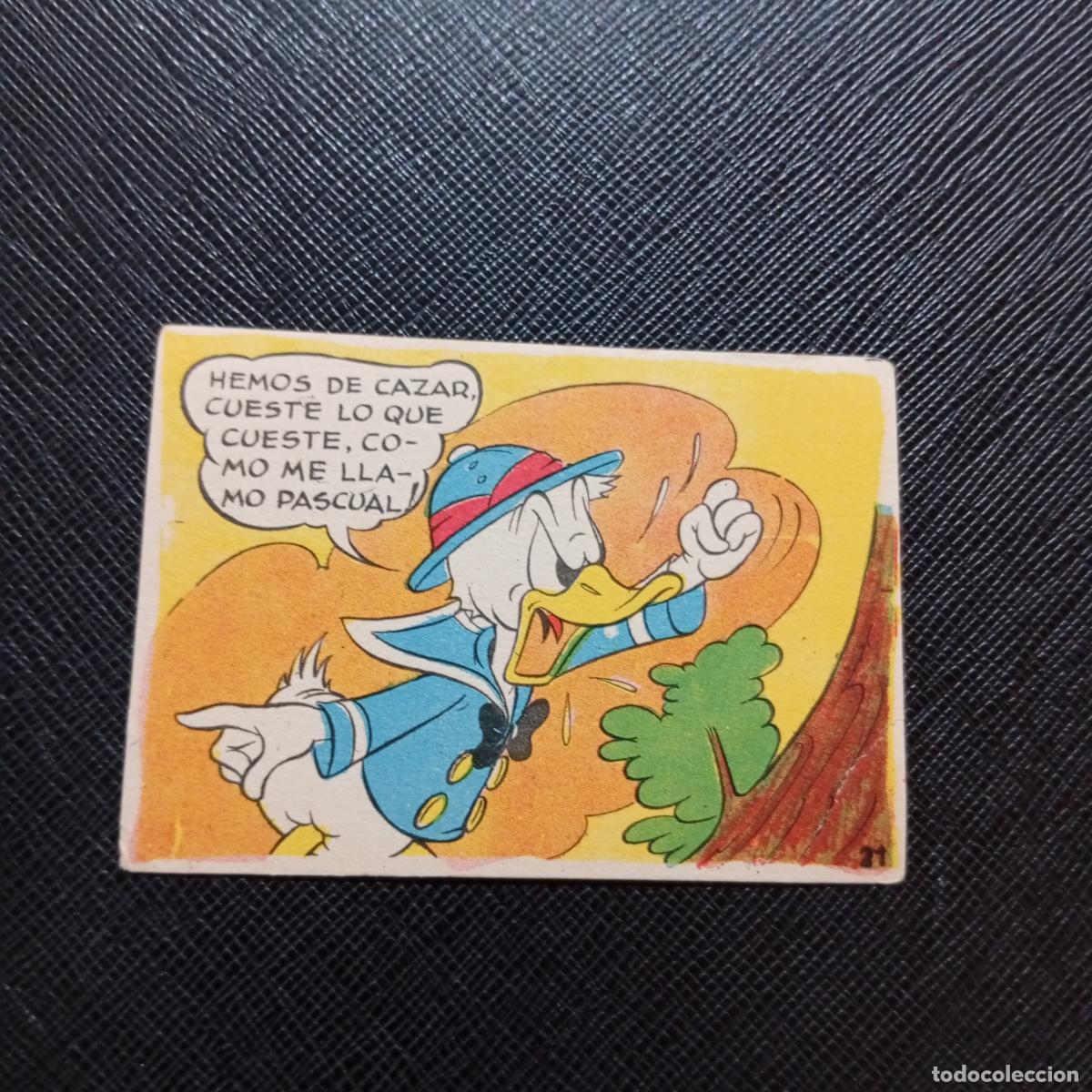 Coleccionismo cromos antiguos: 21 EL PATO DONALD VA DE CAZA CHOCOLATES LLOVERAS DISNEY 1948 CROMO - SIN PEGAR - A214 PG298