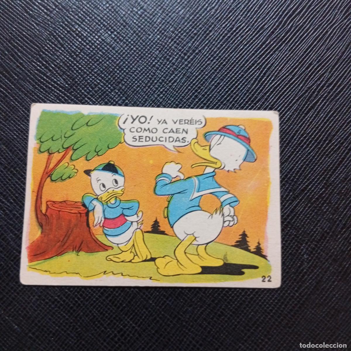 Coleccionismo cromos antiguos: 22 EL PATO DONALD VA DE CAZA CHOCOLATES LLOVERAS DISNEY 1948 CROMO - SIN PEGAR - A214 PG172
