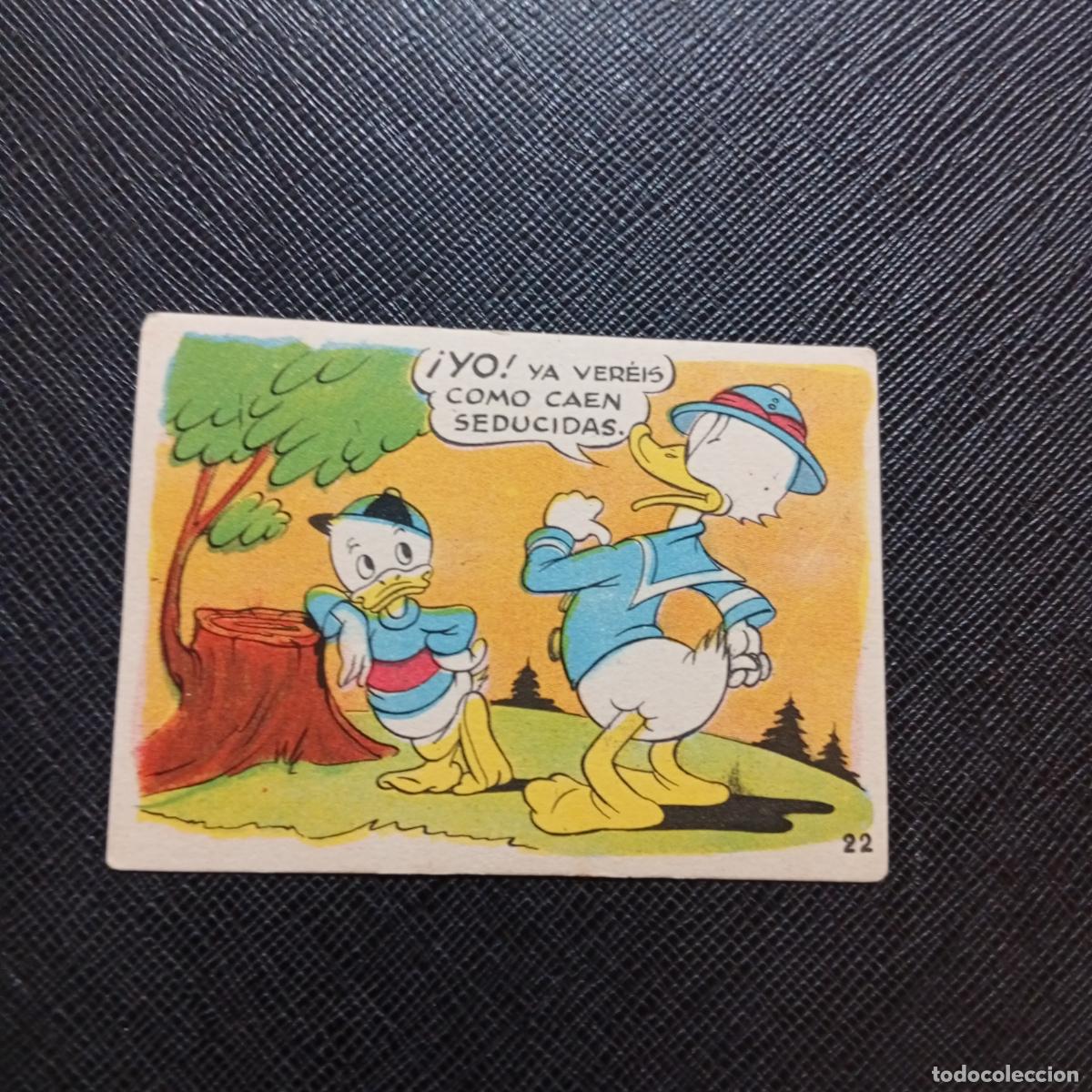 Coleccionismo cromos antiguos: 22 EL PATO DONALD VA DE CAZA CHOCOLATES LLOVERAS DISNEY 1948 CROMO - SIN PEGAR - A214 PG172 B