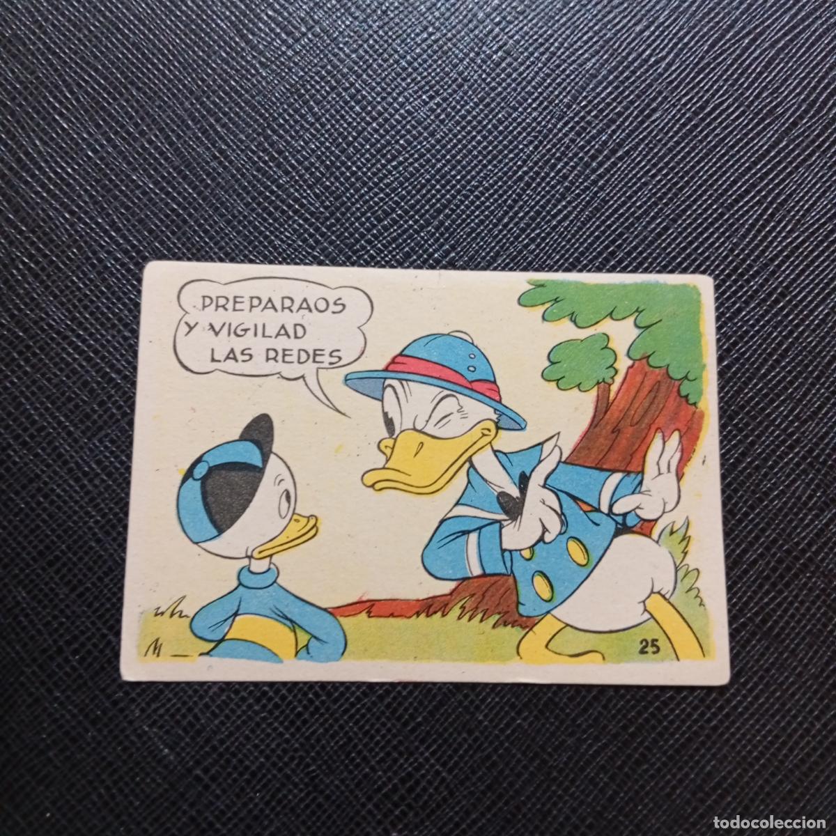 Coleccionismo cromos antiguos: 25 EL PATO DONALD VA DE CAZA CHOCOLATES LLOVERAS DISNEY 1948 CROMO - SIN PEGAR - A214 PG190