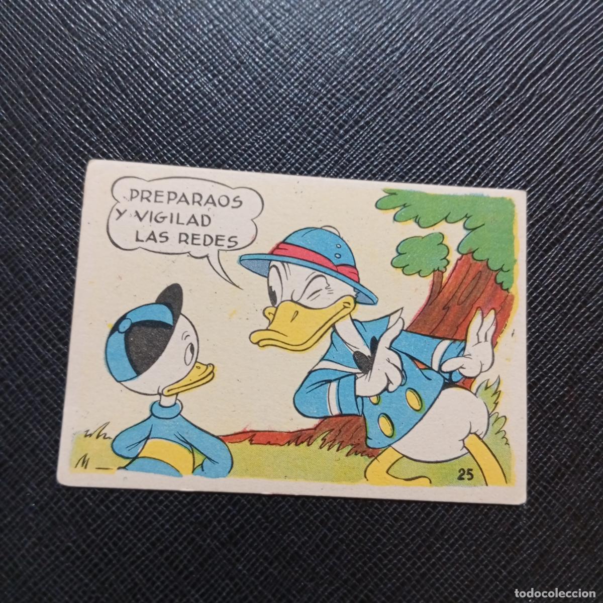 Coleccionismo cromos antiguos: 25 EL PATO DONALD VA DE CAZA CHOCOLATES LLOVERAS DISNEY 1948 CROMO - SIN PEGAR - A214 PG208